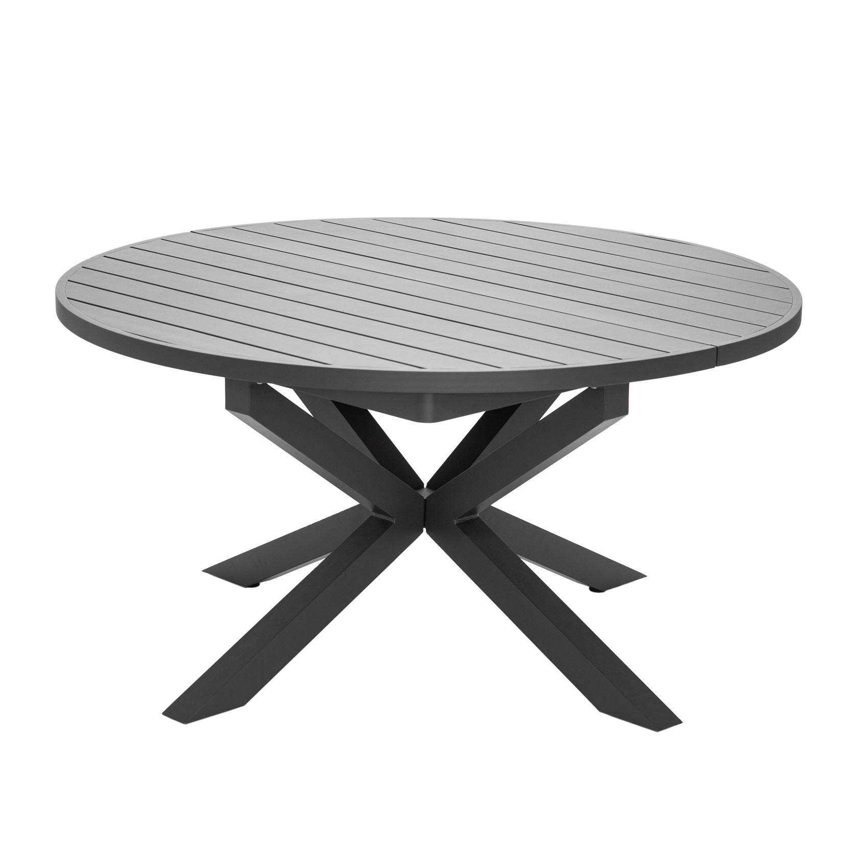 Table ronde extensible pour 8/10 personnes - JARDILINE - Aluminium - Gris anthracite - Image 1