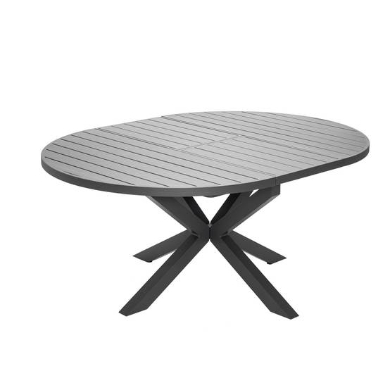 Table ronde extensible pour 8/10 personnes - JARDILINE - Aluminium - Gris anthracite - Image 3