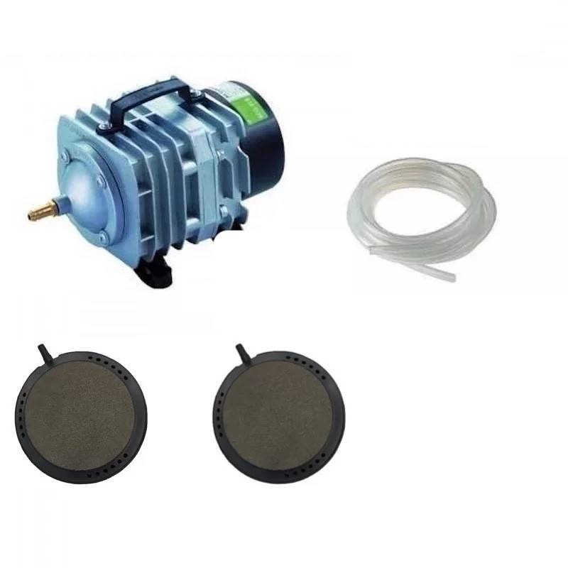 Set aérateur bassin de jardin 2 Disques 12,5 cm de 0 à 5000 l. Pompe à air bassin