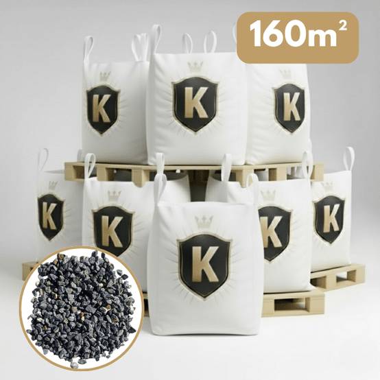 Gravillons concassés marbre bleu-gris 10/14 mm – Pack 8 Big Bag +/- 1,5T – 160 m² - Image 1