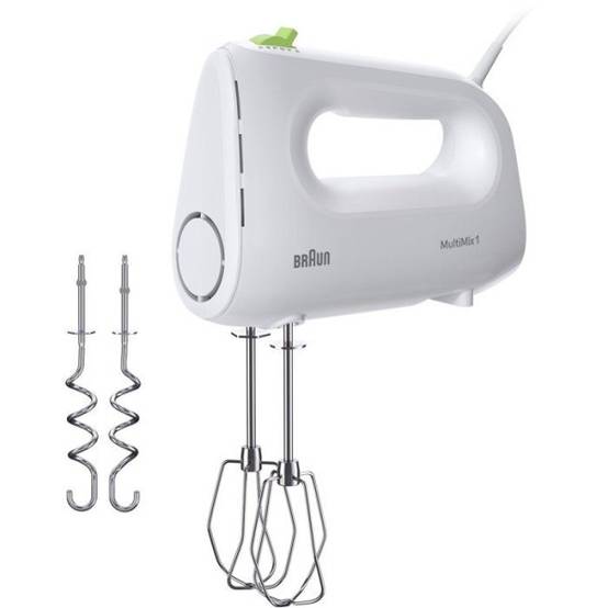 Braun - Batteur Fouet Electrique éléctrique - BRAUN - HM1100WH MultiMix 1 - 450 W - 4 vitesses + turbo - Blanc - Image 1