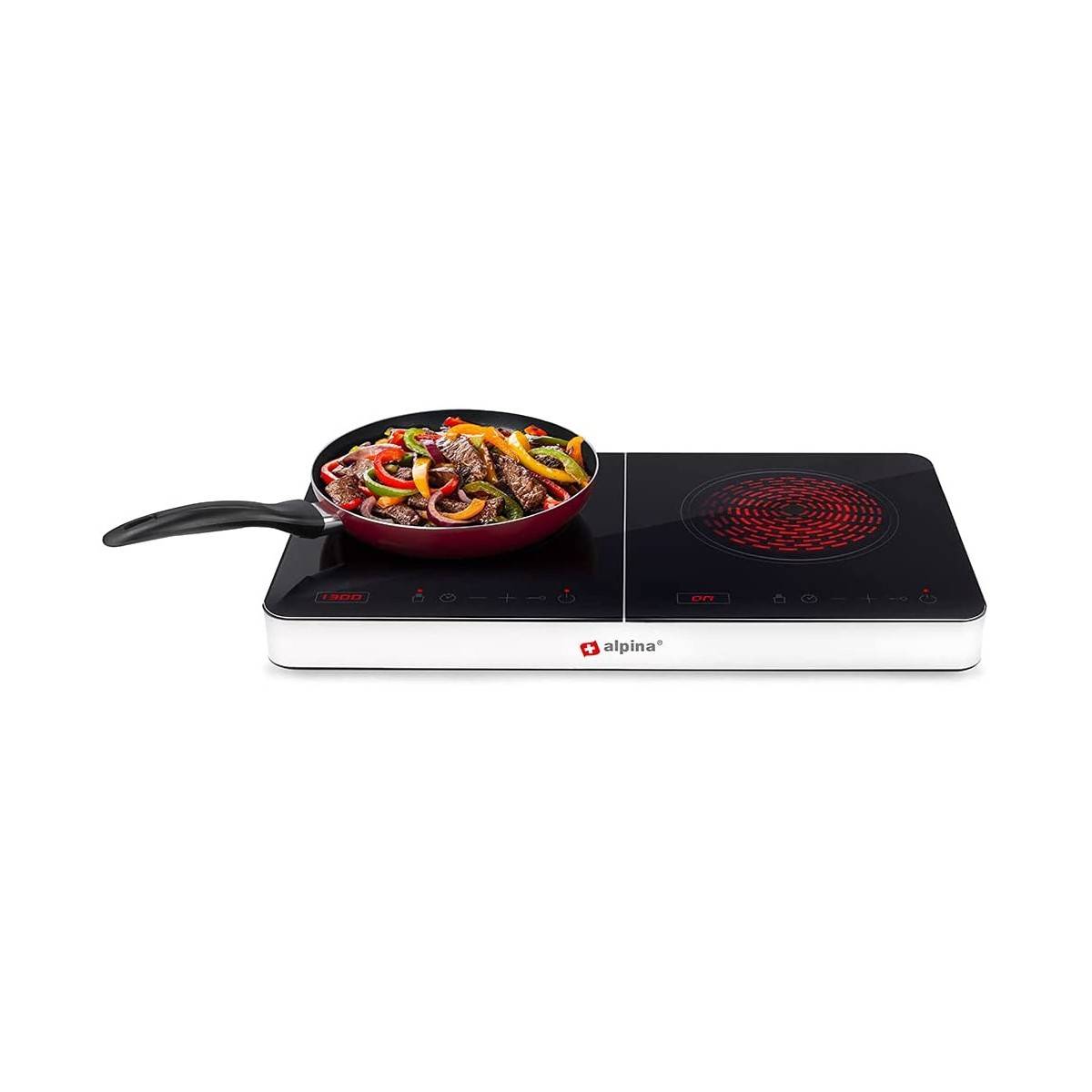 Alpina - Plaque de cuisson Induction 3500W 2 feux Réchaud double Thermostat réglable 60 à 240°C ALPINA - Imagen 1