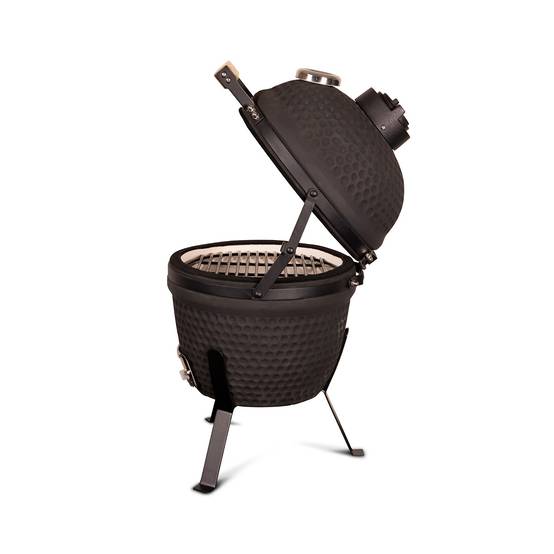 Barbecue kamado à poser Patton Classic 13" - Grille Ø 26 cm - Noir mat - Image 5