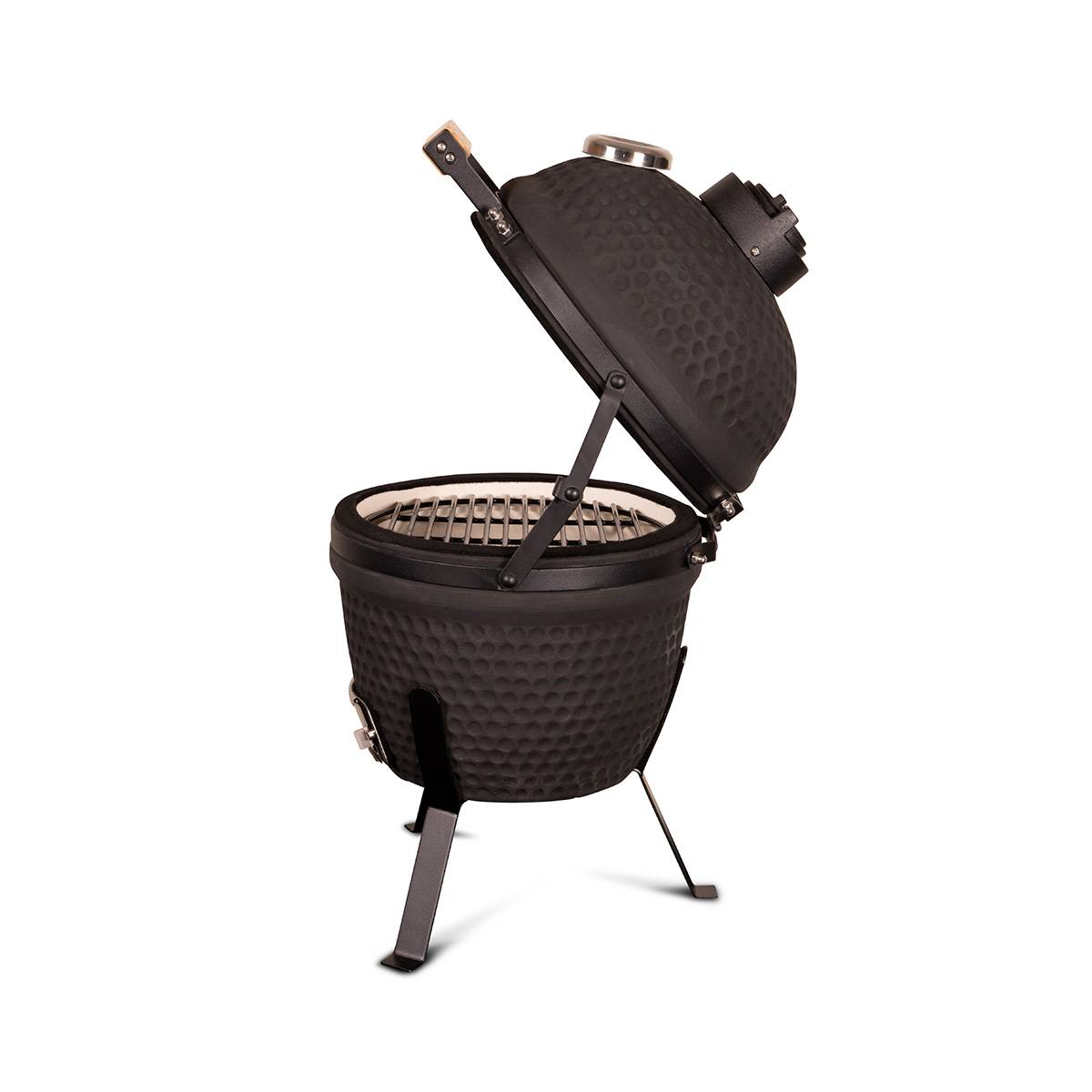 Barbecue kamado à poser Patton Classic 13" - Grille Ø 26 cm - Noir mat - Image 5