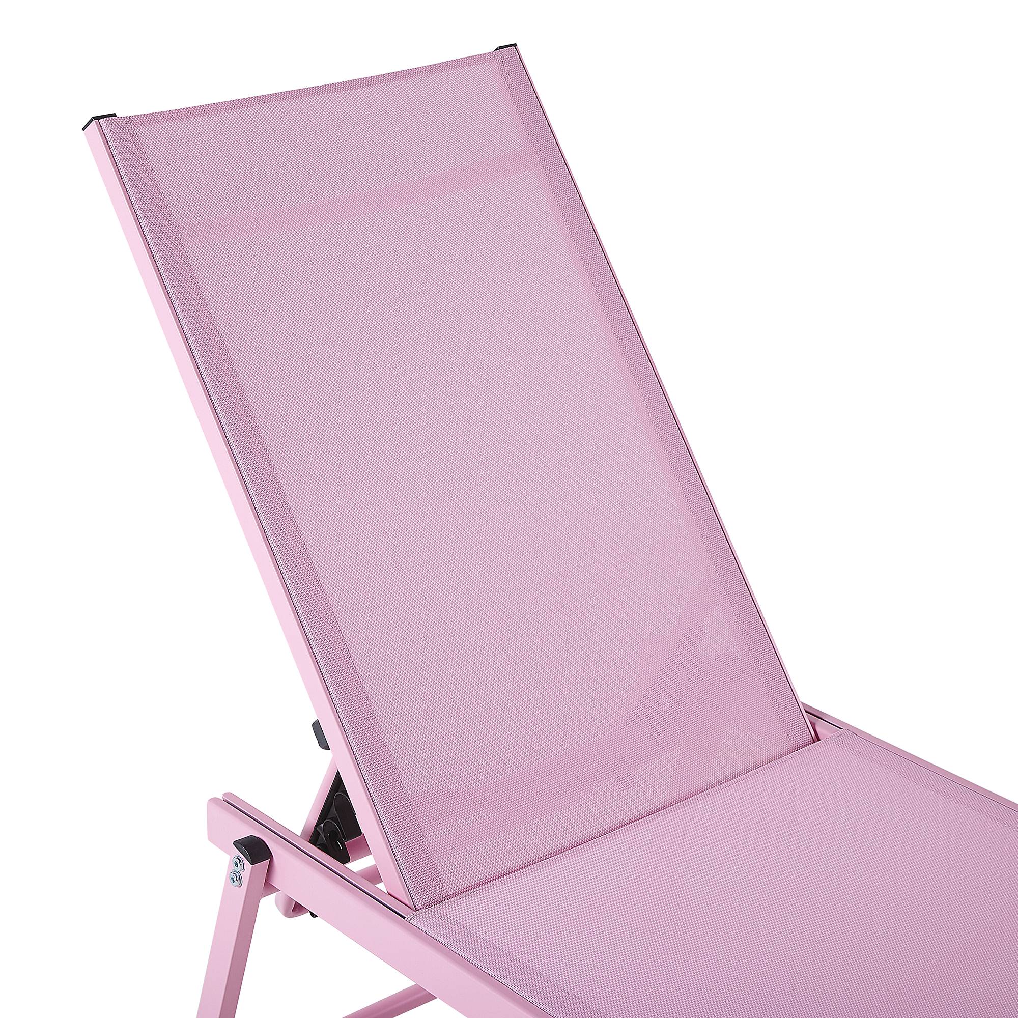 Beliani - Chaise longue Aluminium Rose PORTOFINO - Beliani - Imagen 4