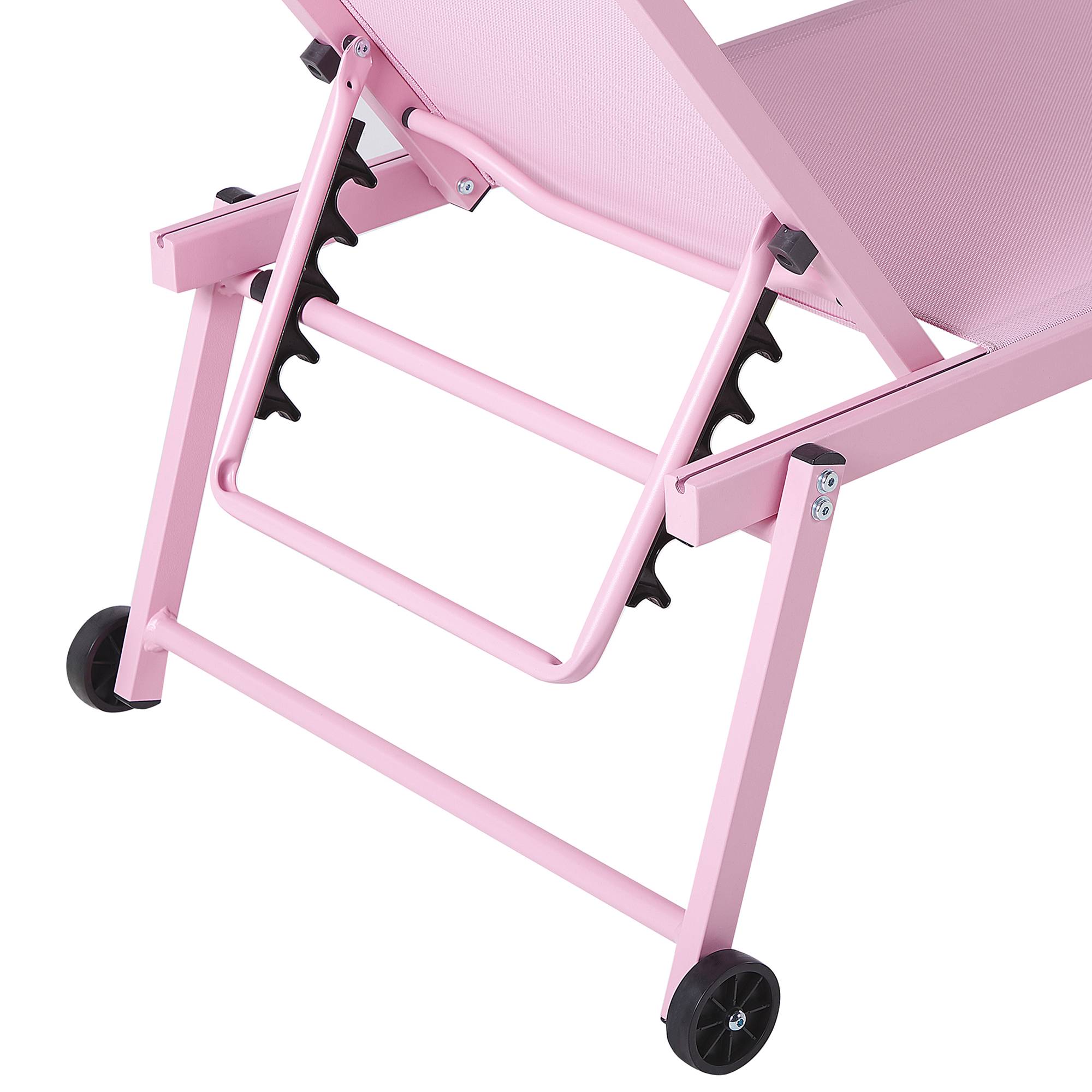 Beliani - Chaise longue Aluminium Rose PORTOFINO - Beliani - Imagen 5