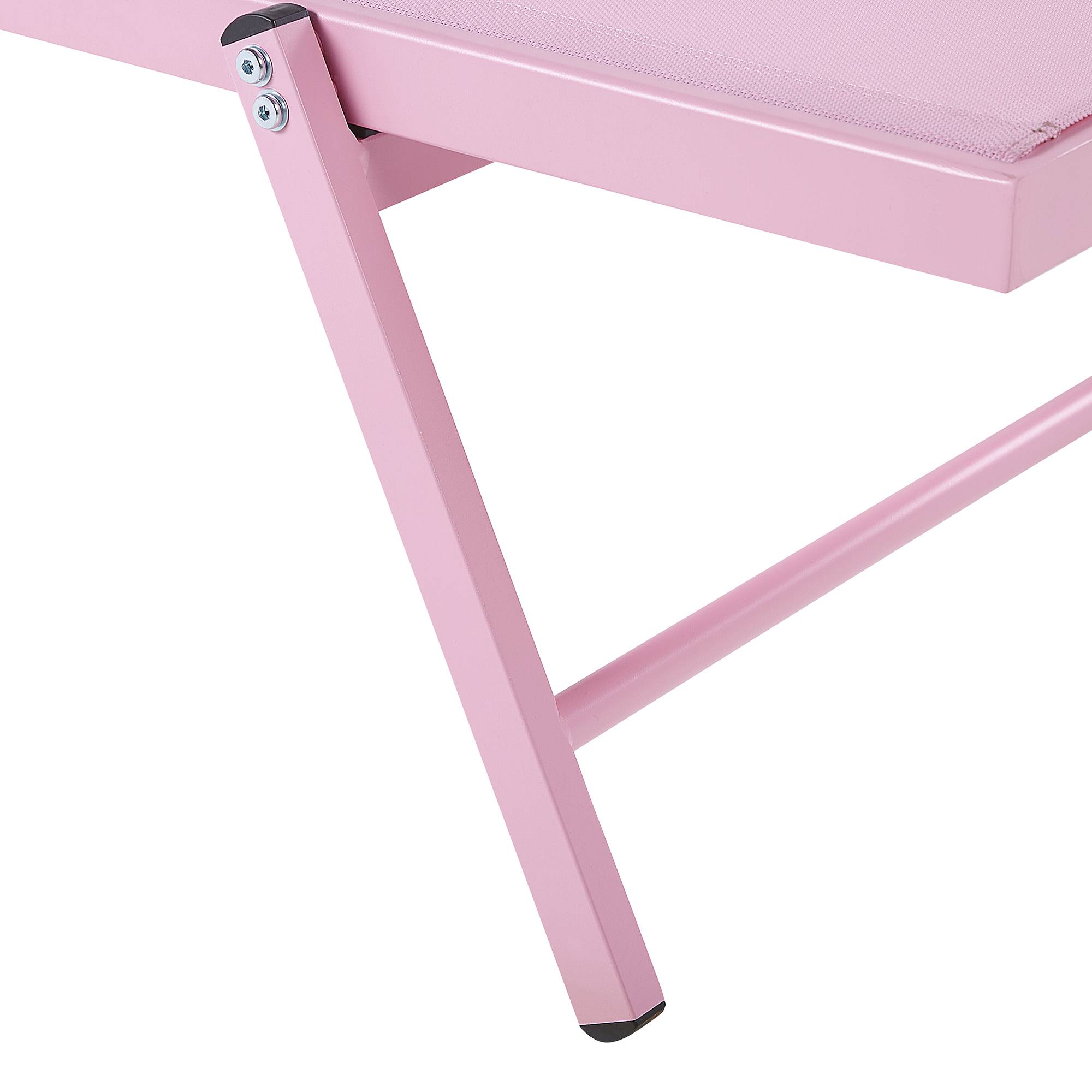 Beliani - Chaise longue Aluminium Rose PORTOFINO - Beliani - Imagen 6