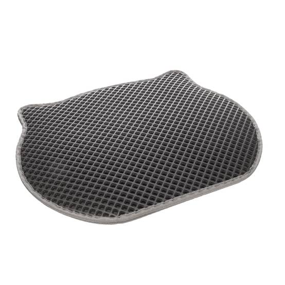 Tapis de litière pour chat 40 x 50 cm Tete de chat gris - Image 1