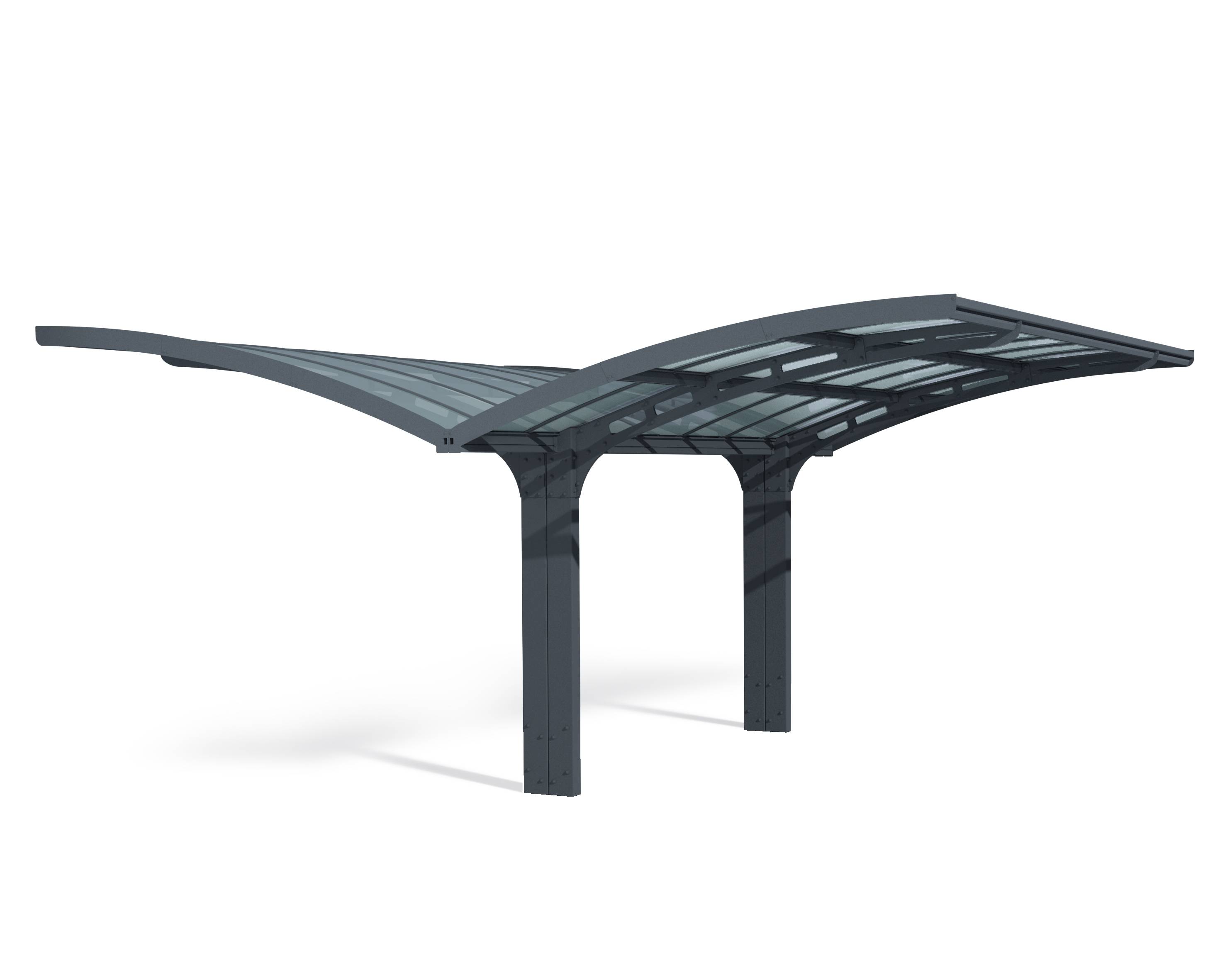 Canopia - Canopia Carport Double Arizona Breeze 4,95 x 5,78 m Gris - Imagen 1