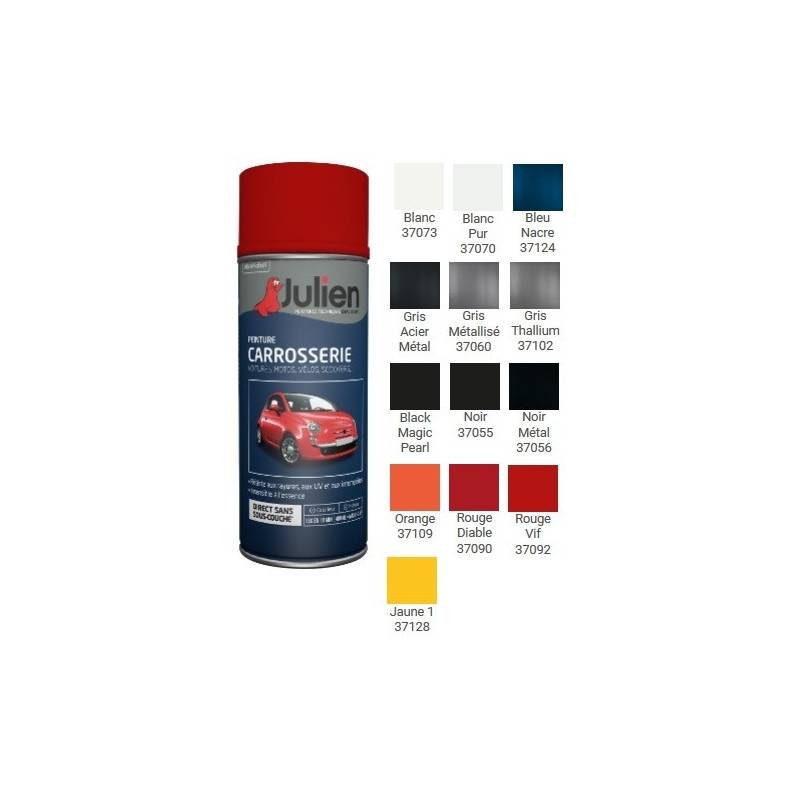 Julien - Peinture aérosol Carrosserie 400ml (différents coloris) JULIEN - Couleur: Black magic pearl