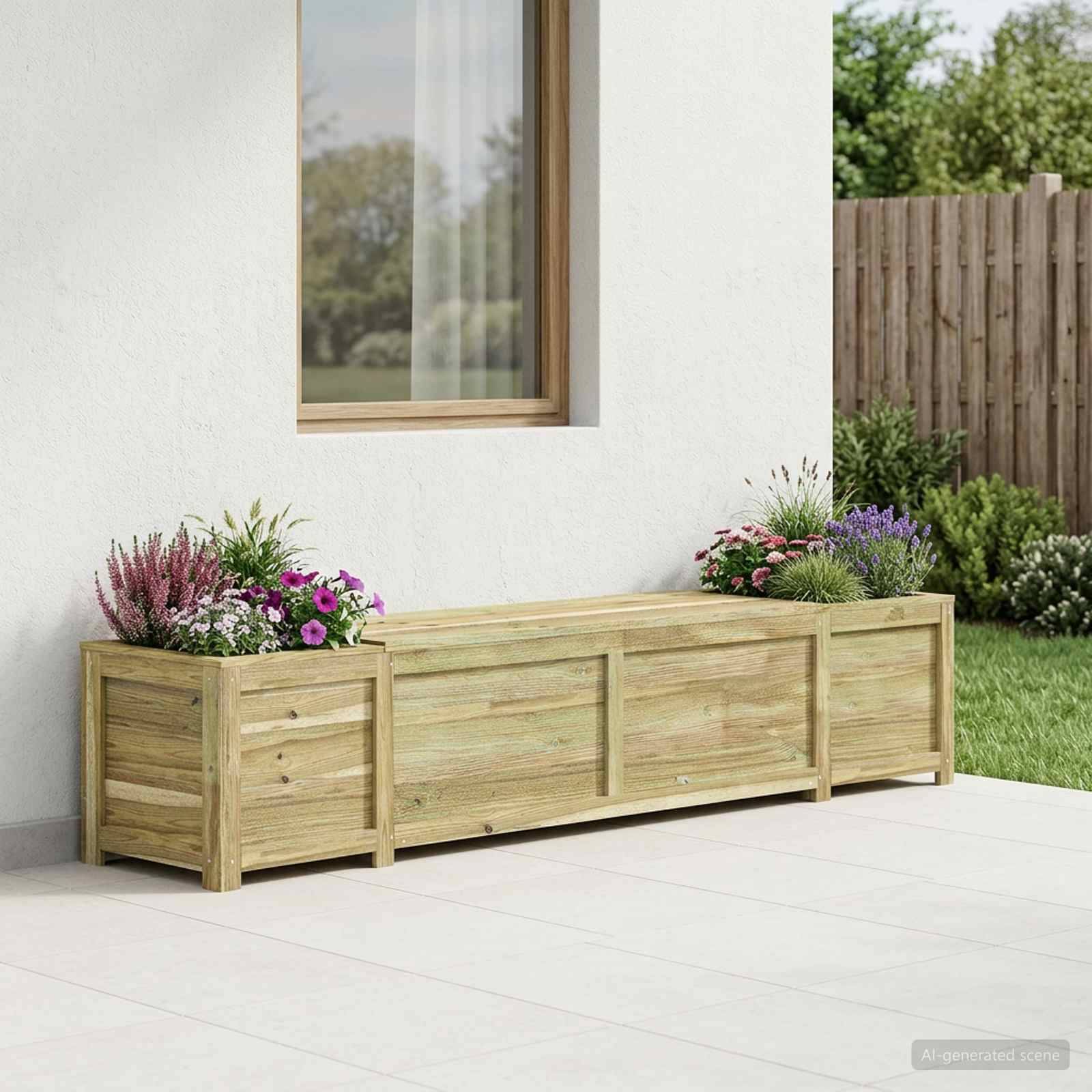 Vidaxl - Banc de jardin avec jardinière Bois de pin imprégné vidaXL 42042676