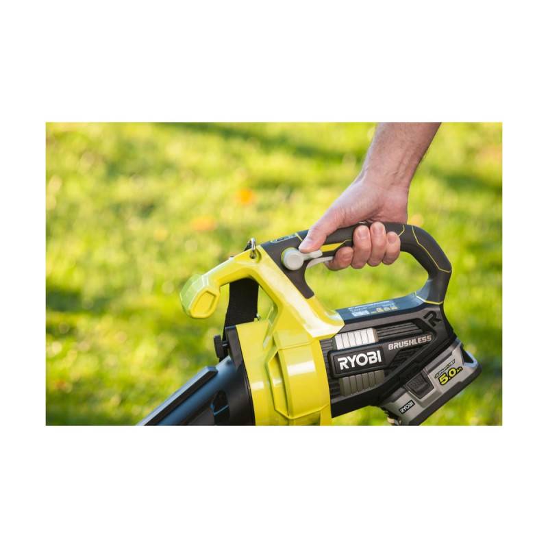 Ryobi - Pack RYOBI Souffleur aspiro-broyeur 18V One+ Brushless OBV18 - 1 batterie 5.0Ah - 1 chargeur rapide 2.0Ah RC18120-150 - Image 5