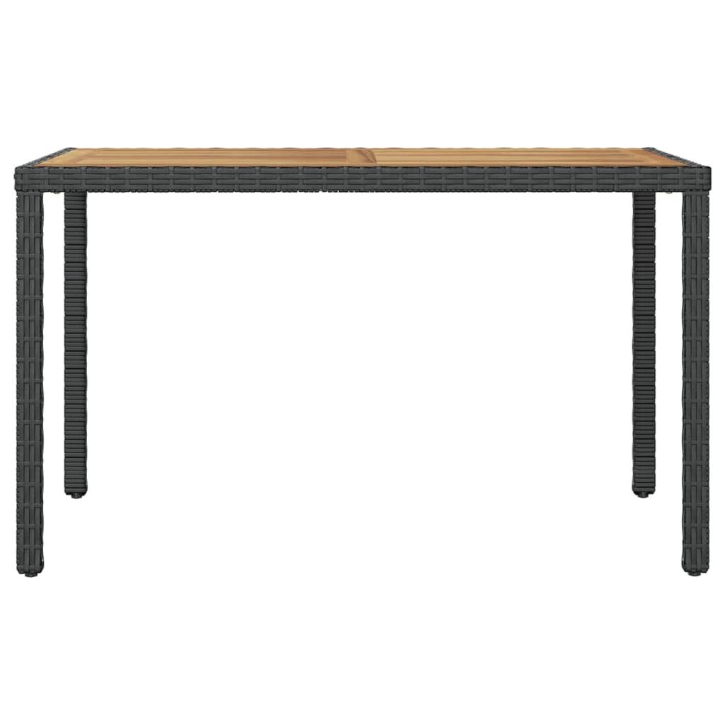 PANGIVO - Table de jardin Bois d'acacia Noir et Marron 123 x 60 x 74 cm - PANGIVO - Image 2