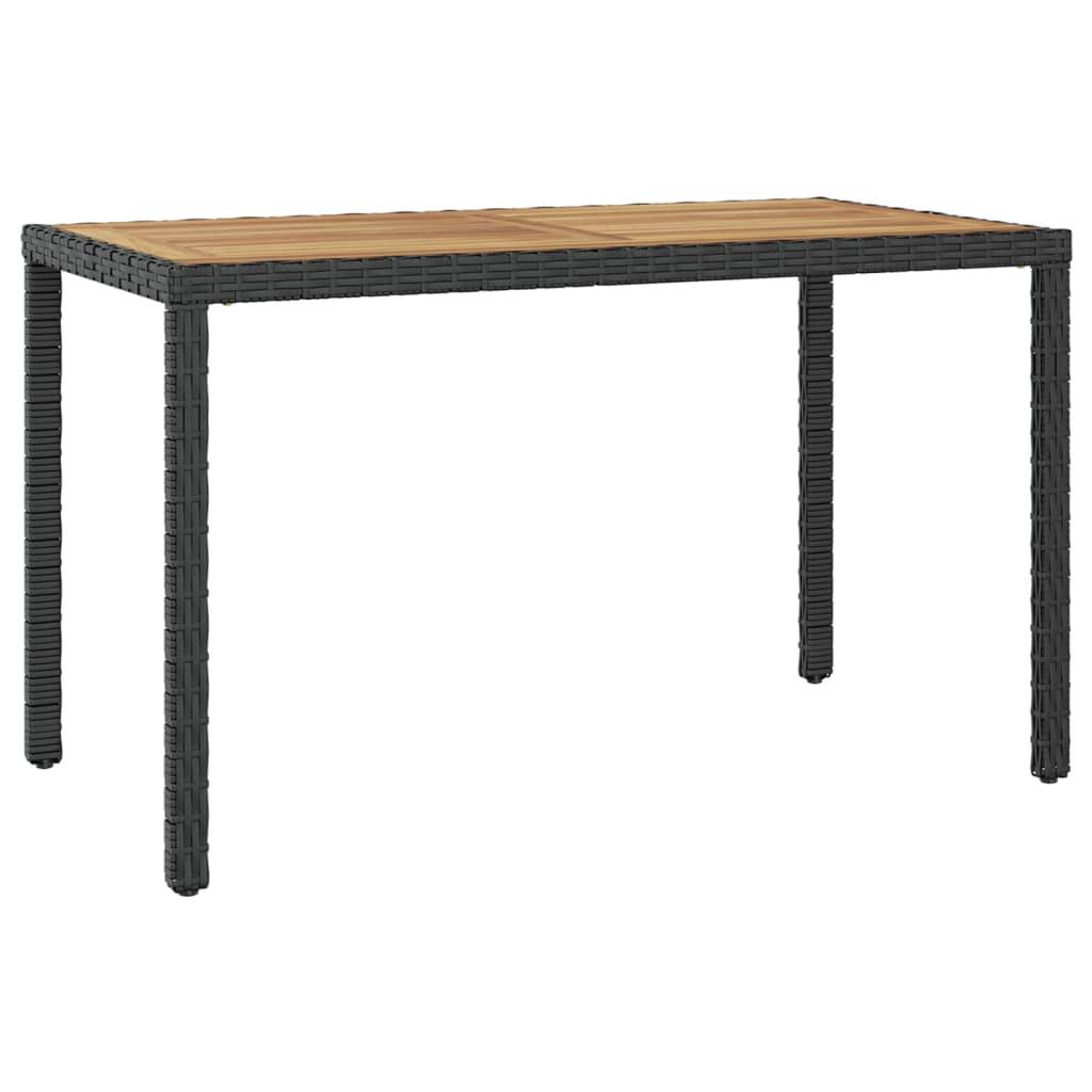PANGIVO - Table de jardin Bois d'acacia Noir et Marron 123 x 60 x 74 cm - PANGIVO - Image 1