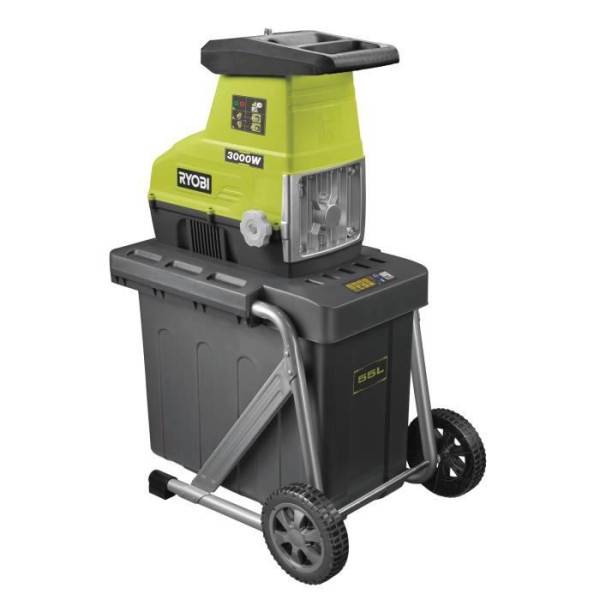 RYOBI - Broyeur de végétaux 3000 W - broyage par cylindre - silencieux - capacité broyage 45 mm - bac collecteur 55 L - RSH30 - Image 2