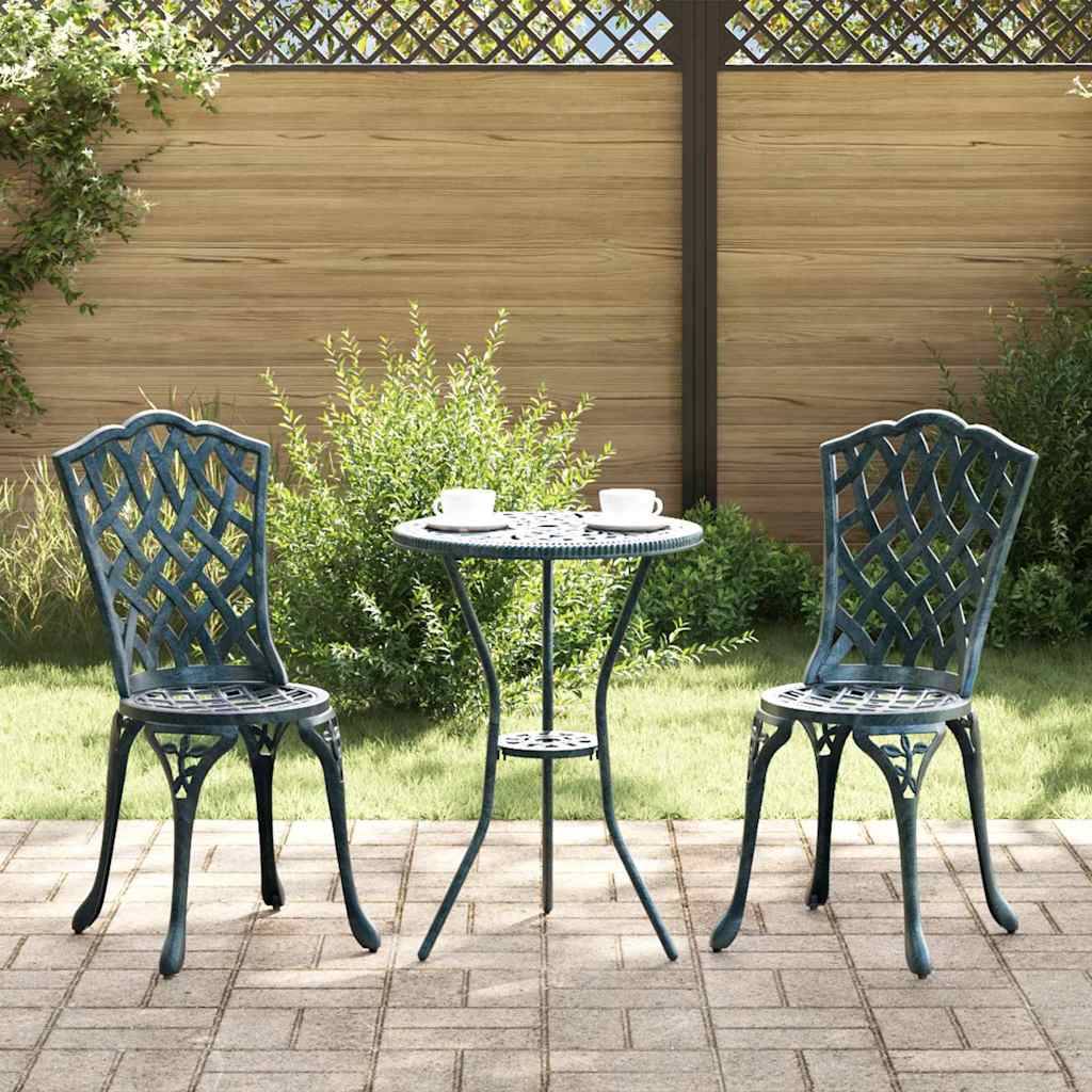 Chaise de jardin aluminium vert 39 x 40 x 87 cm - PANGIVO - Image 1