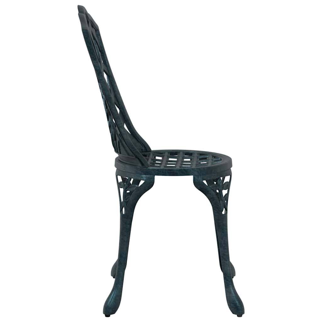 Chaise de jardin aluminium vert 39 x 40 x 87 cm - PANGIVO - Image 5