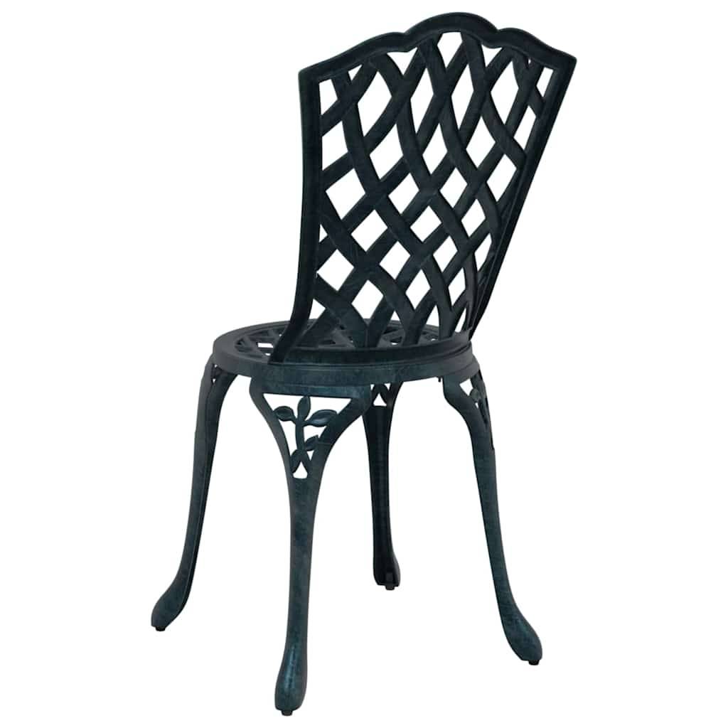 Chaise de jardin aluminium vert 39 x 40 x 87 cm - PANGIVO - Image 6