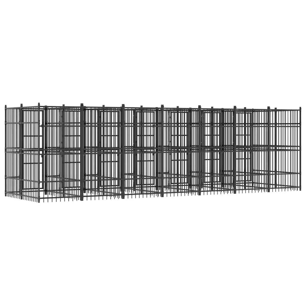 Vidaxl - Chenil d'extérieur pour chiens Acier 12,9 m² vidaXL 3097942 - Imagen 8