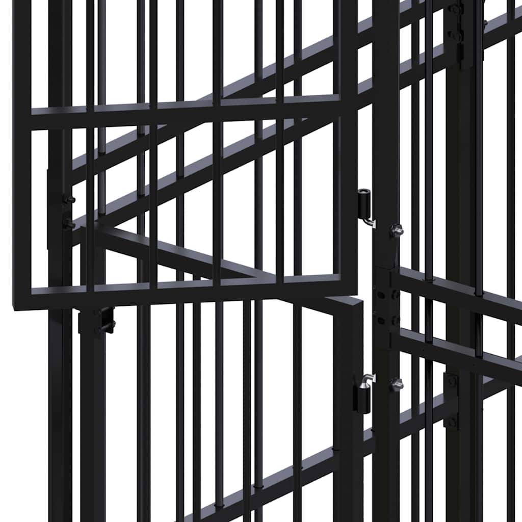 Vidaxl - Chenil d'extérieur pour chiens Acier 12,9 m² vidaXL 3097942 - Imagen 4