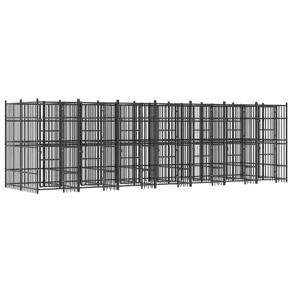 Vidaxl - Chenil d'extérieur pour chiens Acier 12,9 m² vidaXL 3097942 - Imagen 2
