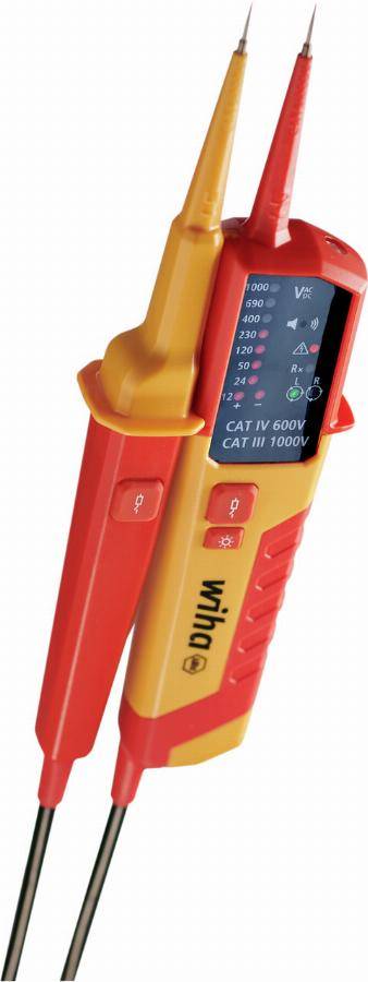 Testeur de tension et de continuité WIHA 121 000 V AC CAT IV + 2x piles AAA incluses - 45216 - Imagen 2
