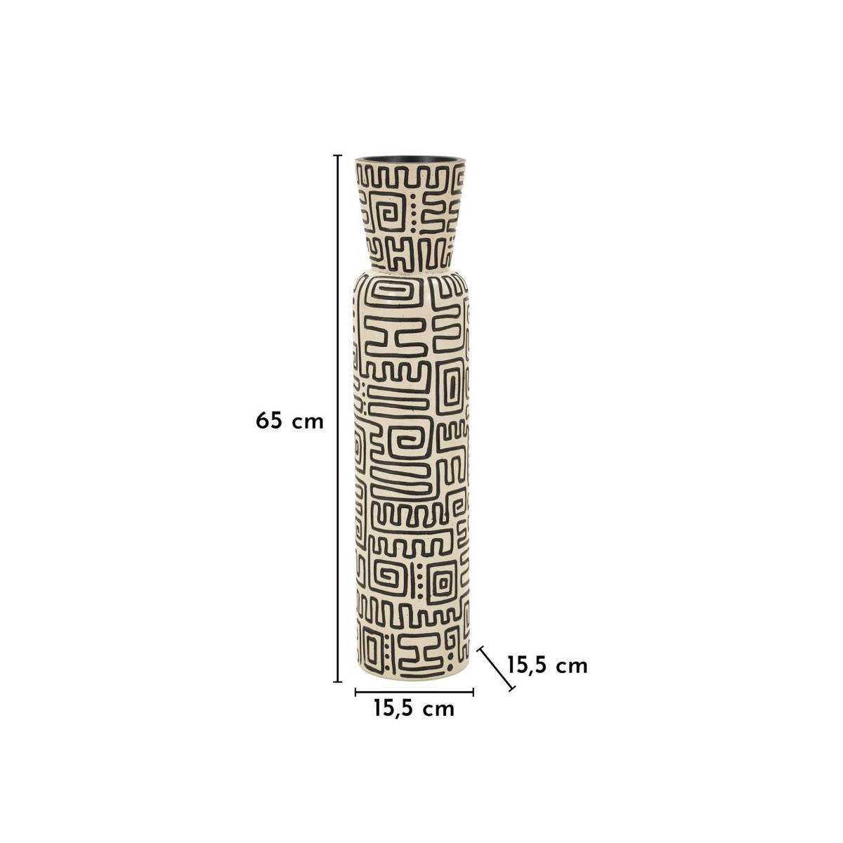 Paris Prix - Vase Design "Nairobi" 65cm Blanc & Noir - Image 6