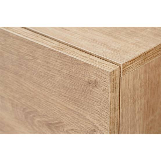 Meuble de Rangement Haut Rainuré "Aron" 192cm Naturel & Noir - Image 3