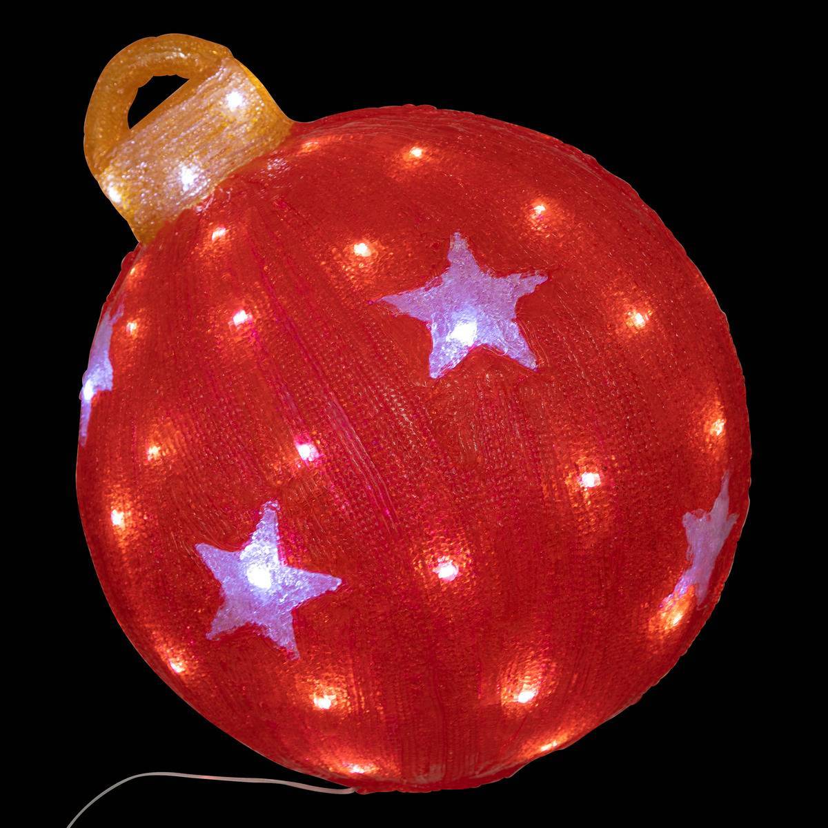 Fééric Lights & Christmas - Forme acrylique boule de Noël lumineuse solaire 60 LED H.38cm - Feeric Lights & Christmas - Imagen 2