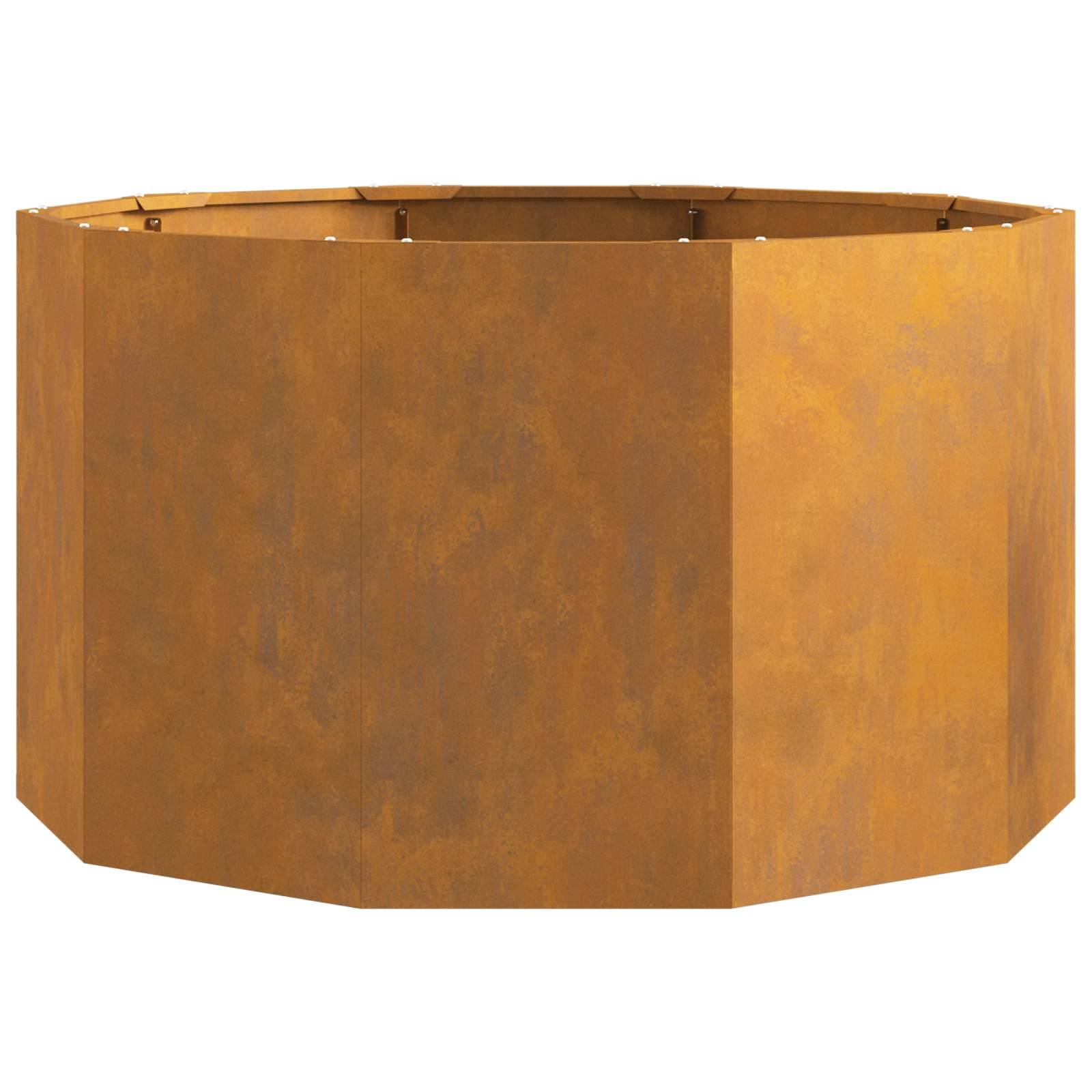 Jardinière acier rouillé 90 x 90 x 50 cm - PANGIVO - Image 6
