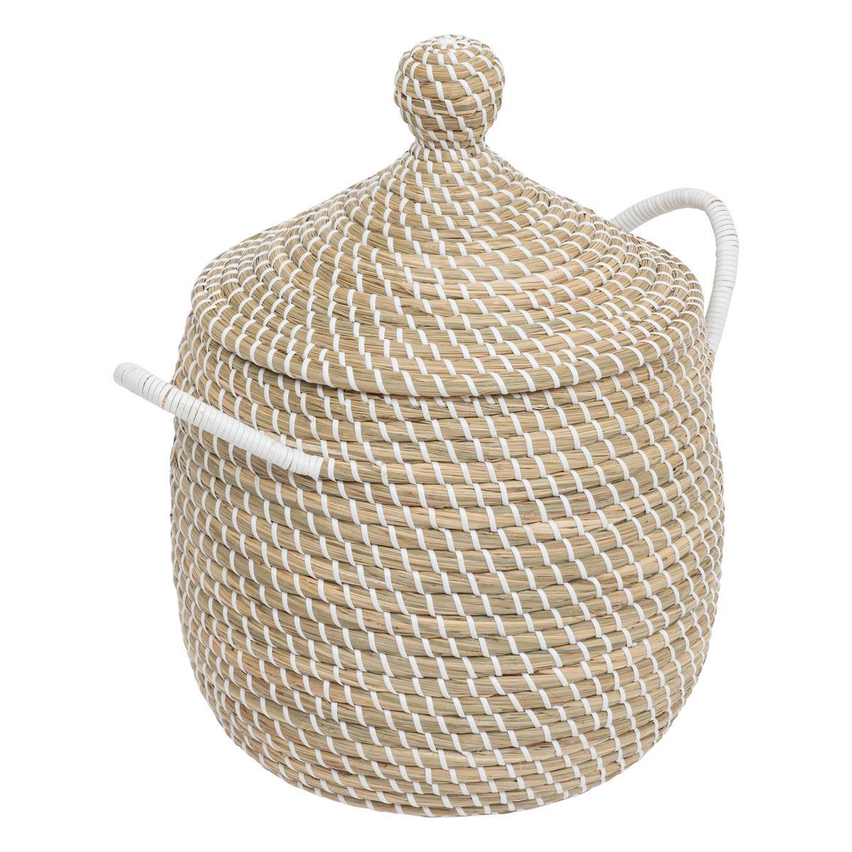 Lot de 2 Paniers de rangement avec couvercle D 39 et D 30 cm - Imagen 4