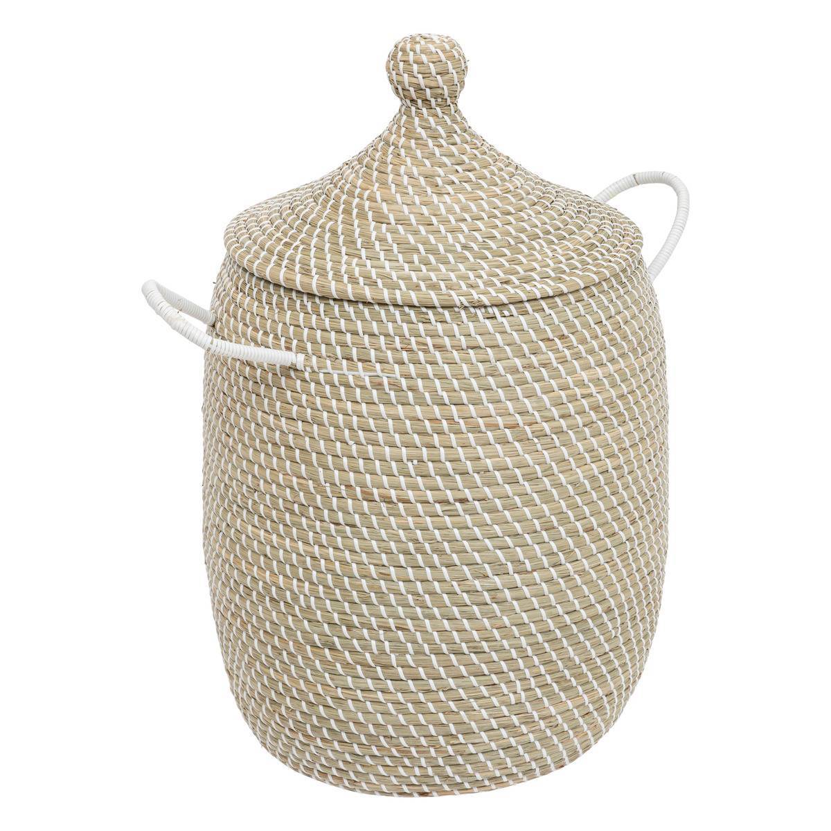 Atmosphera - Lot de 2 paniers "Soleya" D30/39cm beige - Atmosphera Créateur d'intérieur - Imagen 2