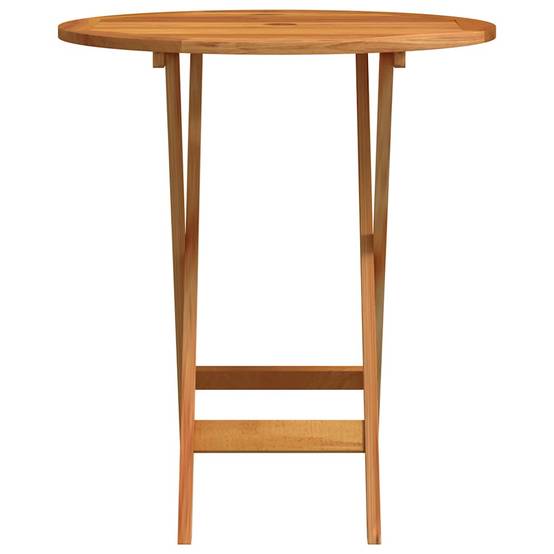 Table de Jardin Ronde Pliable Ø60 cm en Bois d'Eucalyptus Massif avec Trou de Parasol – ComfortXL Outdoor Living - Image 4