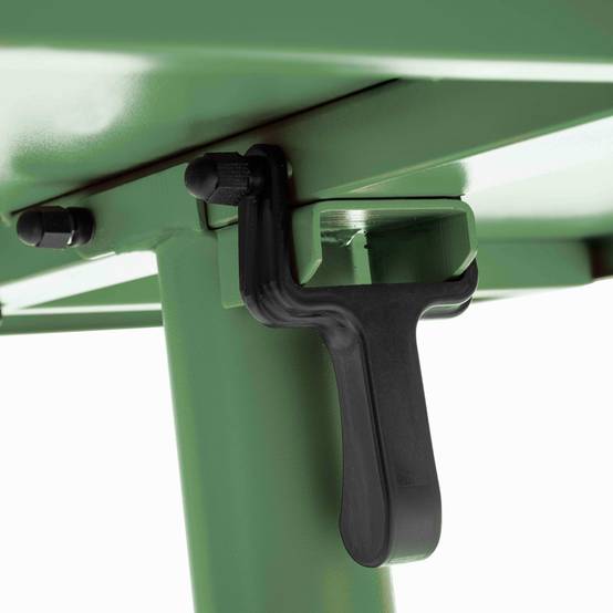 Oviala - Ensemble table de jardin carrée et 2 fauteuils métal vert cactus Palavas - Oviala - Imagen 6