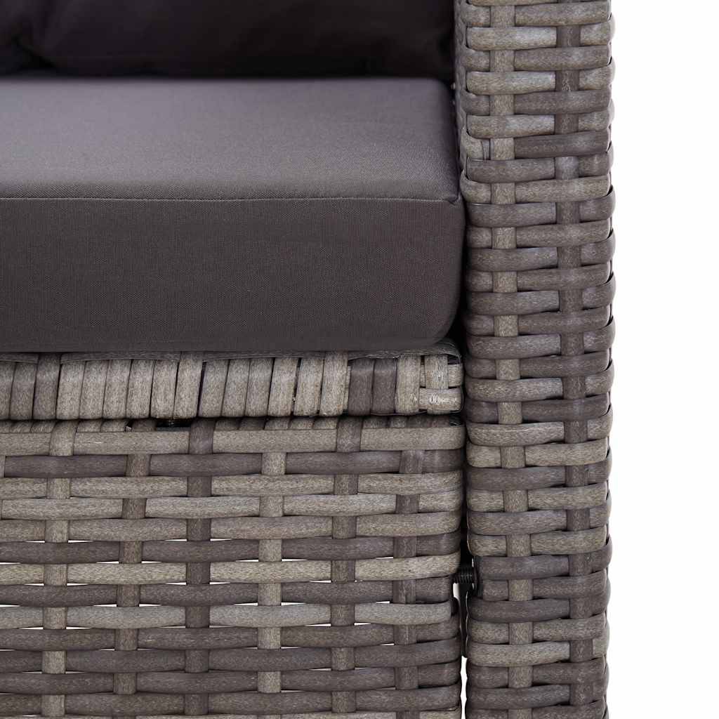 Vidaxl - Salon de jardin 6 pcs avec coussins Résine tressée Gris foncé vidaXL 46150 - Imagen 4