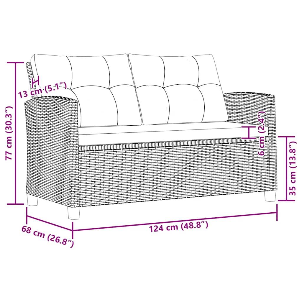 Vidaxl - Salon de jardin 6 pcs avec coussins Résine tressée Gris foncé vidaXL 46150 - Imagen 3