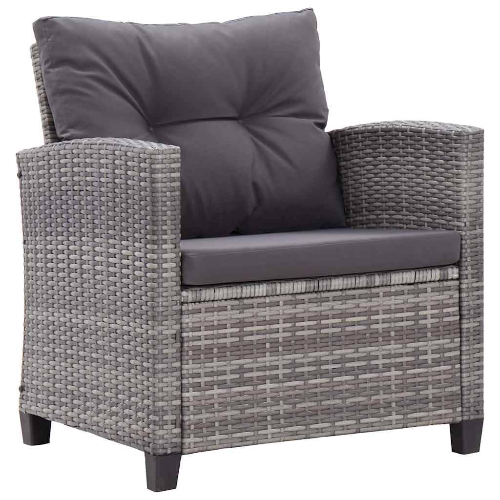 Vidaxl - Salon de jardin 6 pcs avec coussins Résine tressée Gris foncé vidaXL 46150 - Imagen 10