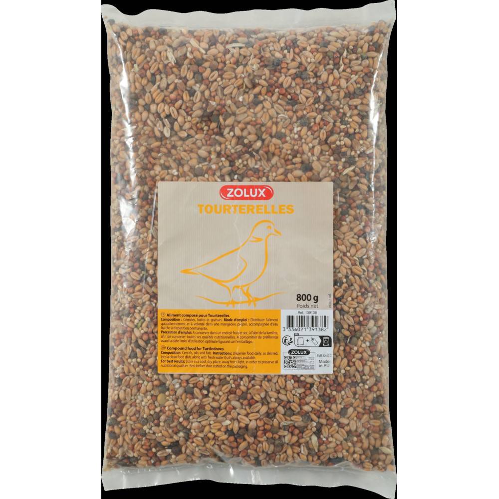 Zolux - Graines pour tourterelle sac de 800g pour oiseaux - Image 2