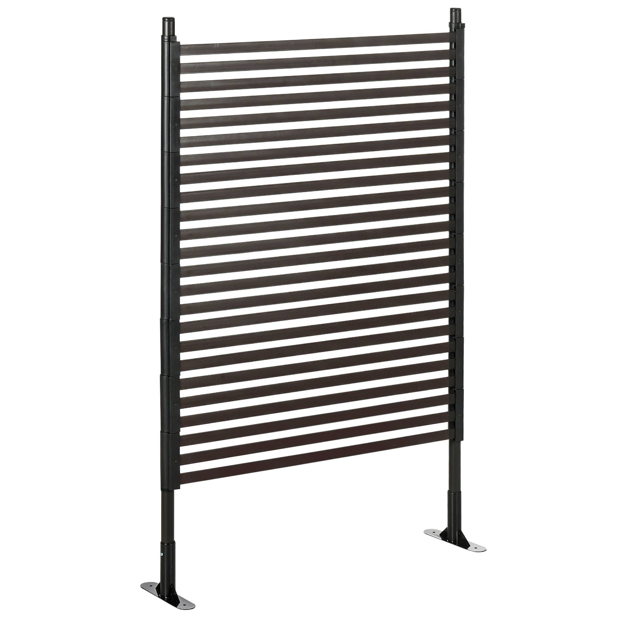 Outsunny - Clôture de jardin panneau en métal revêtement PE - dim. 93L x 22l x 150H cm - marron foncé - Outsunny - Imagen 1