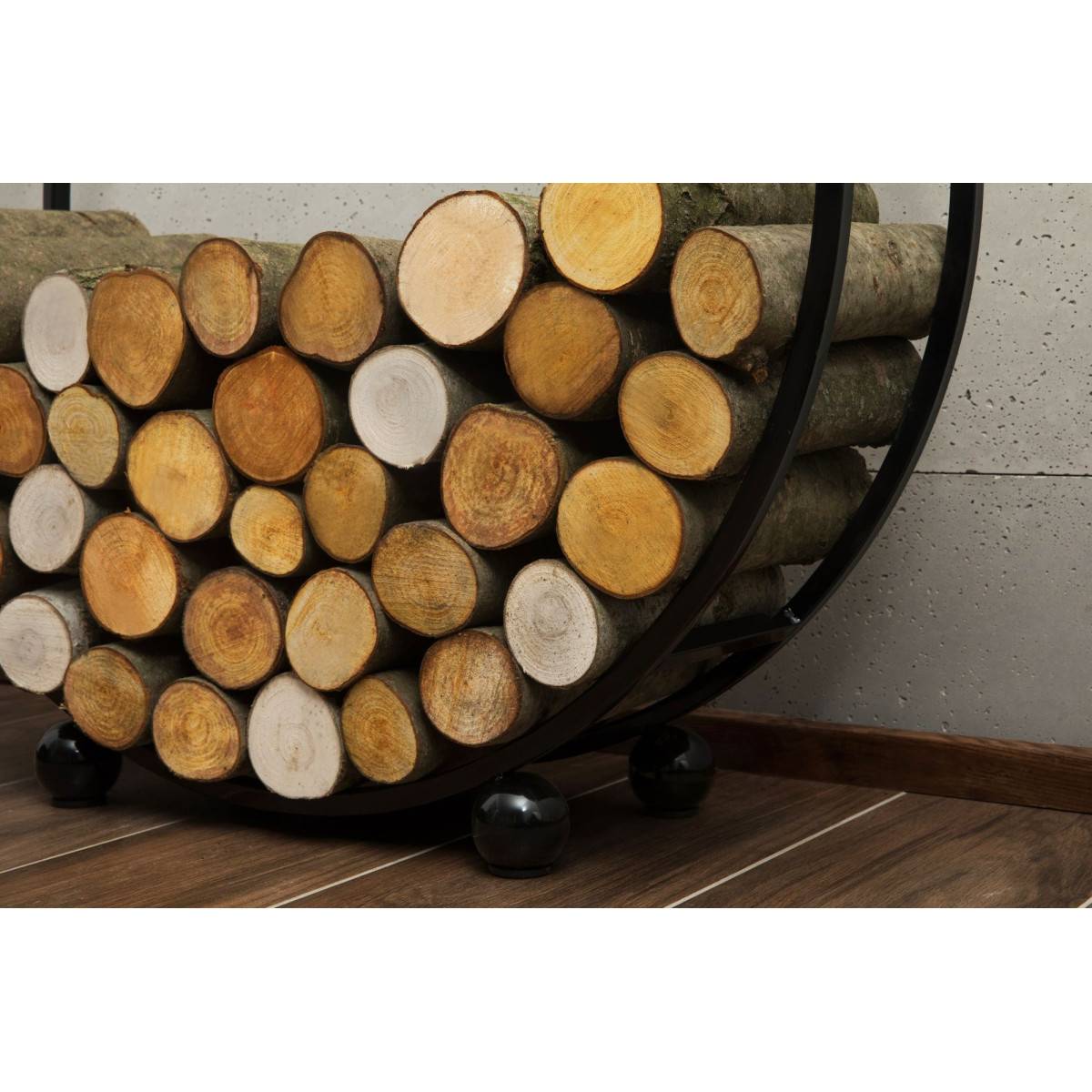 Divers - Porte-bûches 'DAISY' en acier pour bûches 20cm : Alliance parfaite entre fonctionnalité et esthétisme - Ø 80cm - Imagen 4