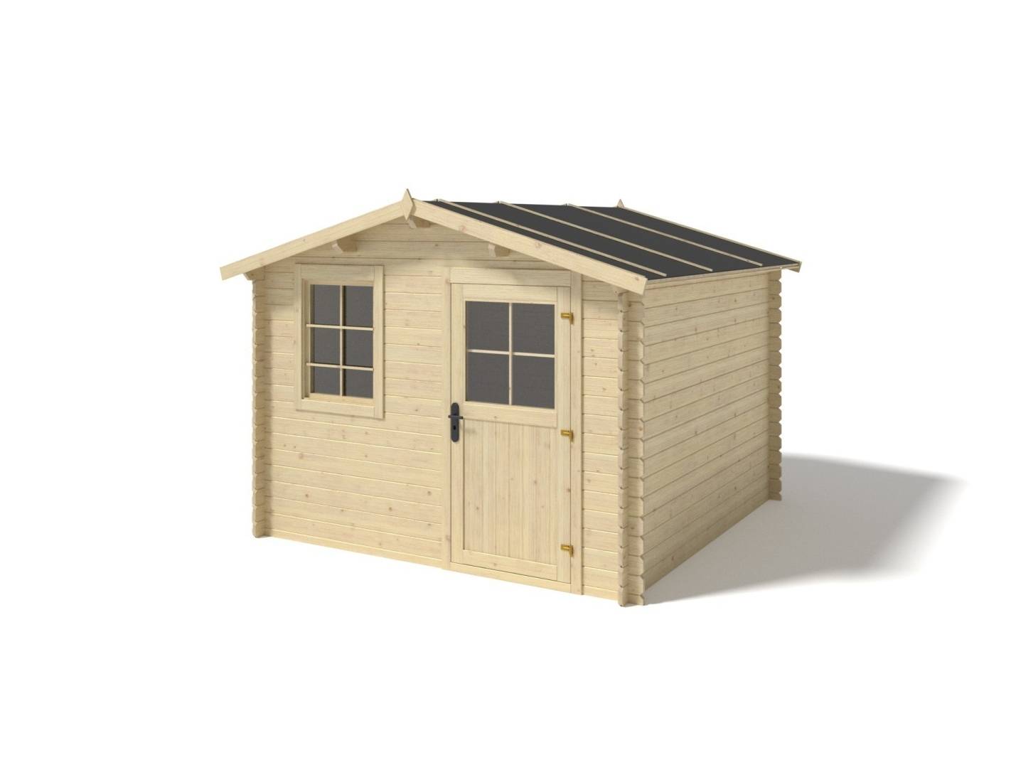 Altanka - Abri de jardin en bois - 3x2 m + terrasse avec balustrade et avant-toit en bois - 15 m2 - DOM472+DOM394+DOM395+POD04 - ALTANKA - Imagen 2