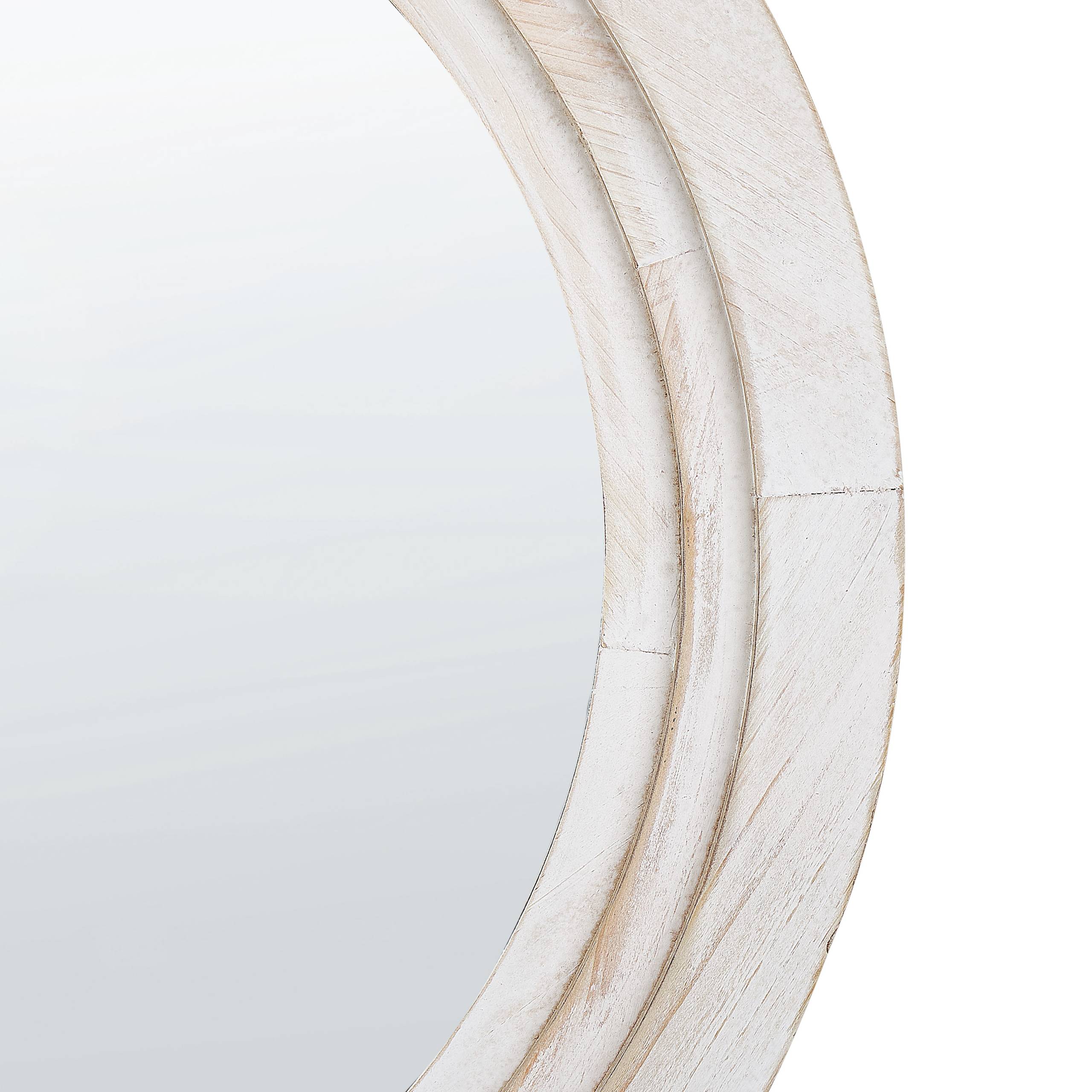 Beliani - Miroir MDF Blanc cassé DELICIAS - 60x3x60- Beliani - Image 4