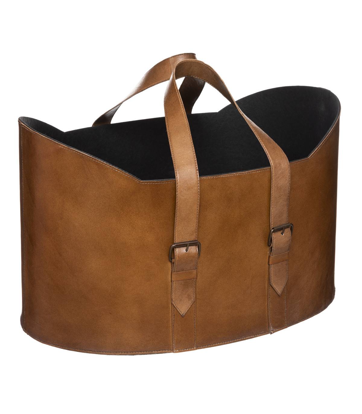Lot de 2 Paniers en Cuir naturel Marron - Imagen 2