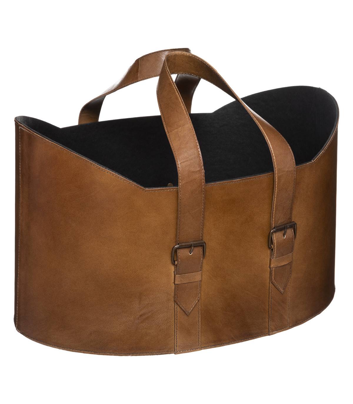 Lot de 2 Paniers en Cuir naturel Marron - Imagen 3
