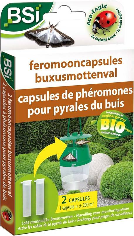 BSI - BSI - Recharge Piège A Phéromones - Pour Pyrale Du Buis - Agit Jusqu'à 3 Mois - 2 Capsules - Image 1