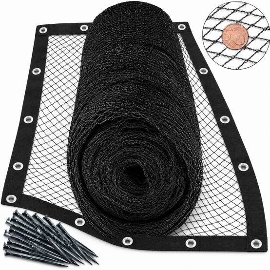 COVER NET filet bassin 10x6m - maille 10mm - Noir/Vert - avec piquets - Image 1