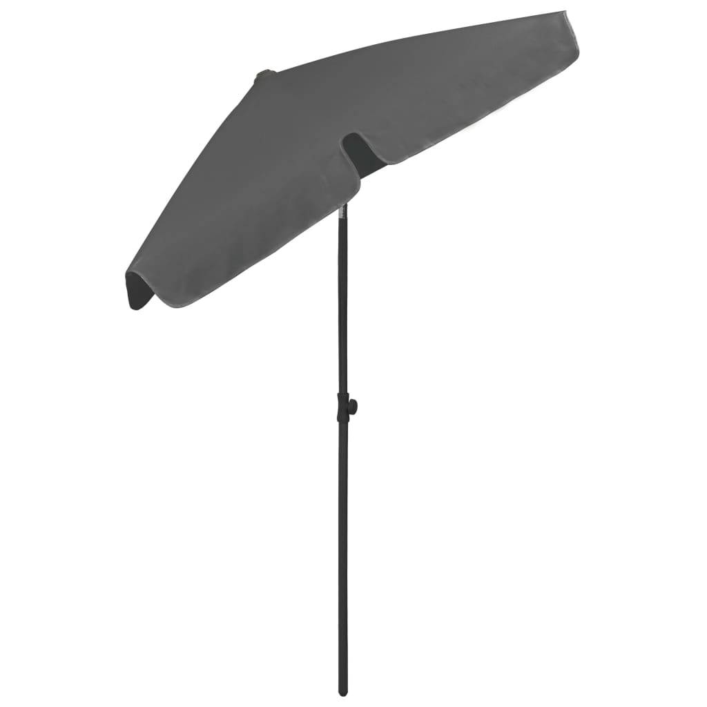 Helloshop26 - Parasol de plage 180 x 120 cm anthracite - Imagen 4