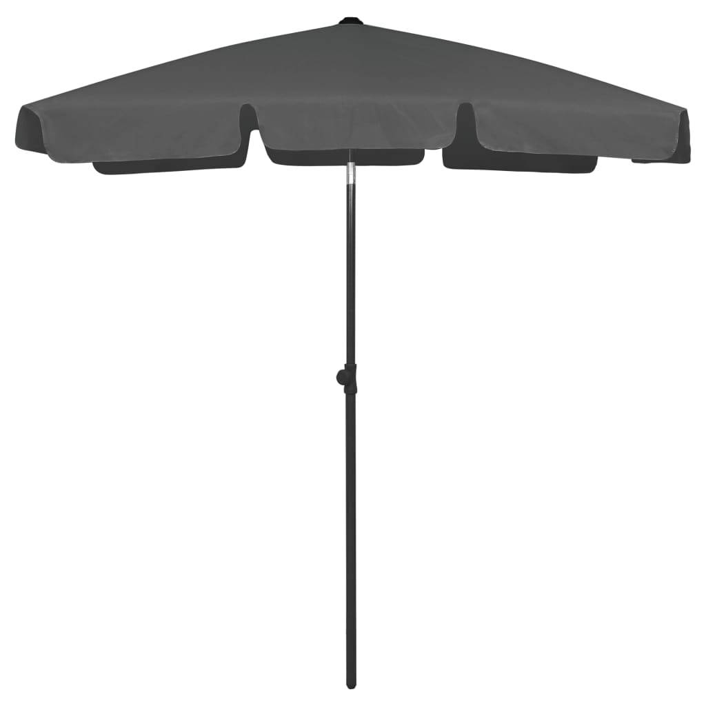 Helloshop26 - Parasol de plage 180 x 120 cm anthracite - Imagen 1