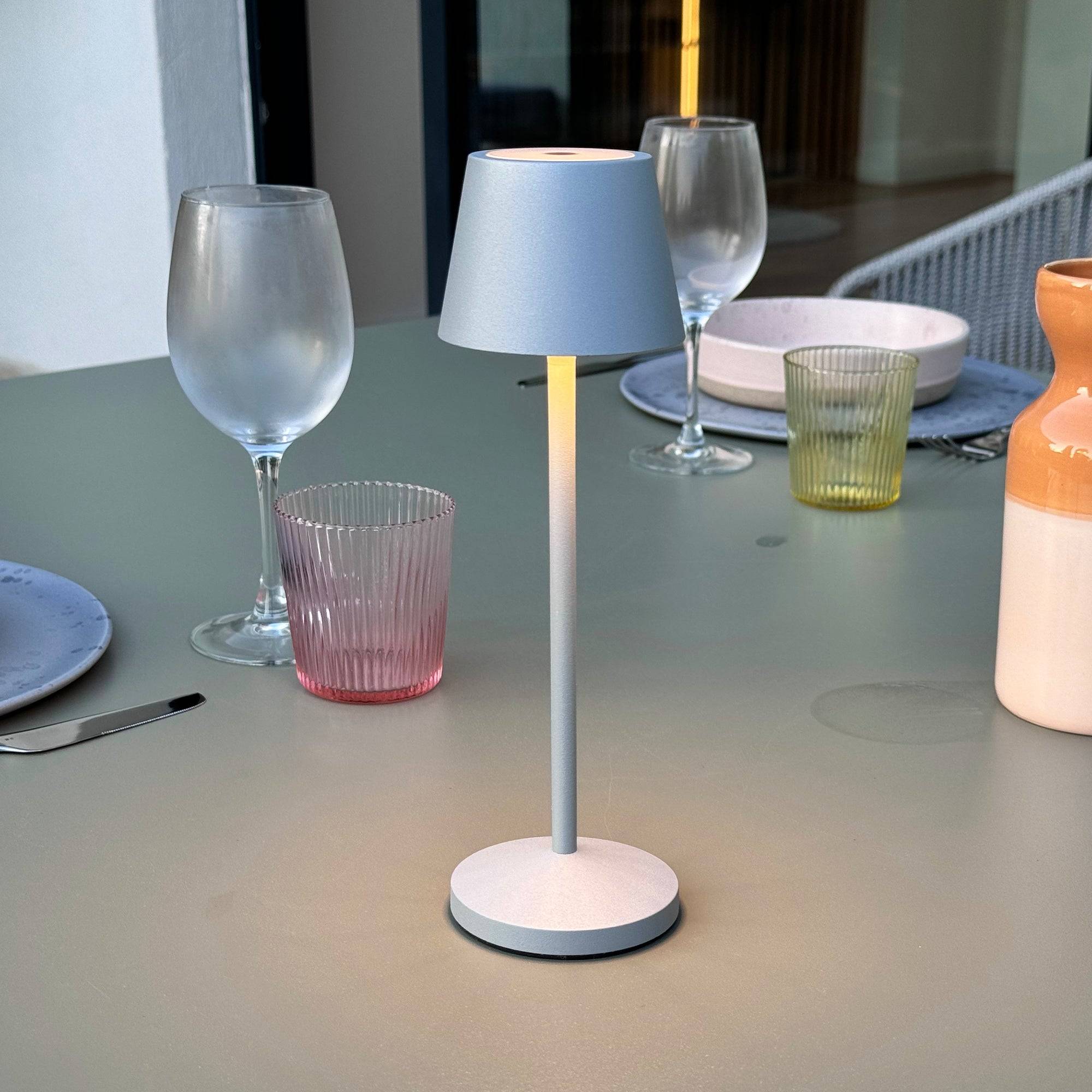 Lumisky - 9 Lampes de table EMILY Gris clair + base de chargement - Imagen 3