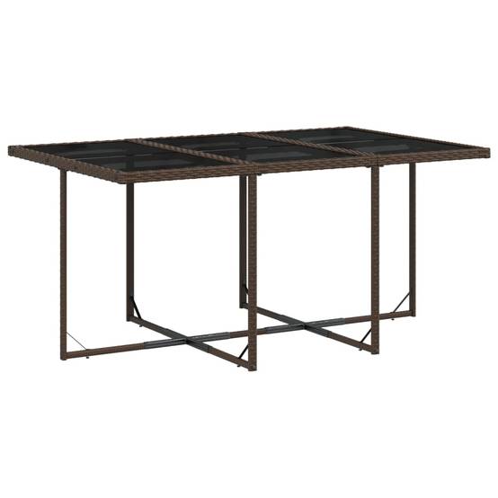Ensemble Repas Jardin 10 Places Résine Tressée Encastrable Verre Marron – ComfortXL Outdoor Living - Image 4
